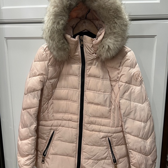 Calvin Klein Performance  women’s fur hood puffer coat Size L - Picture 6 of 8